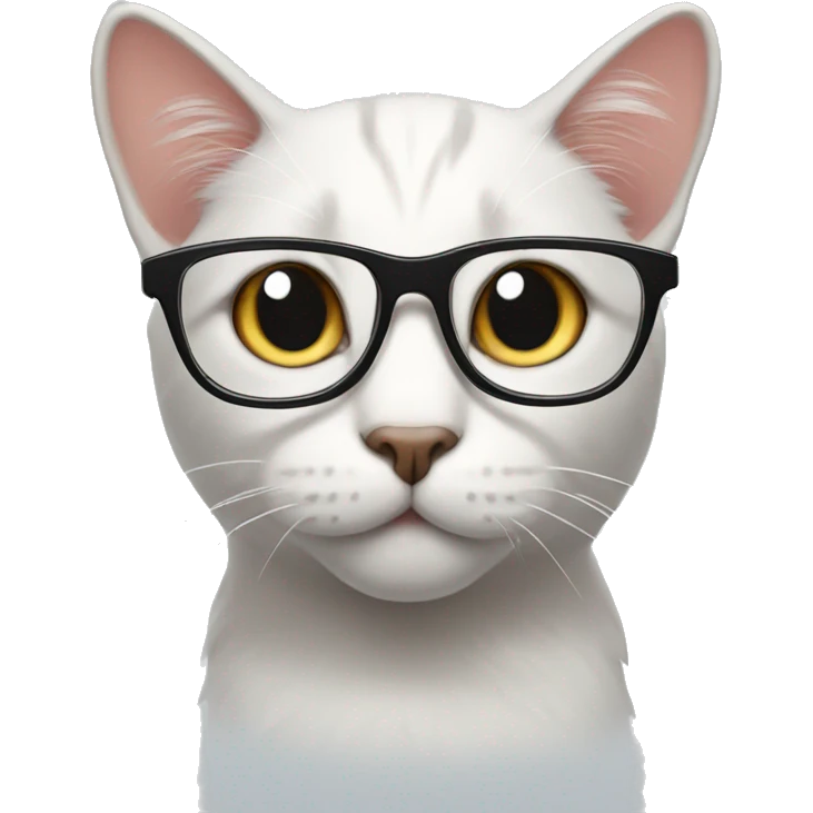 Cat wearing glasses emoji