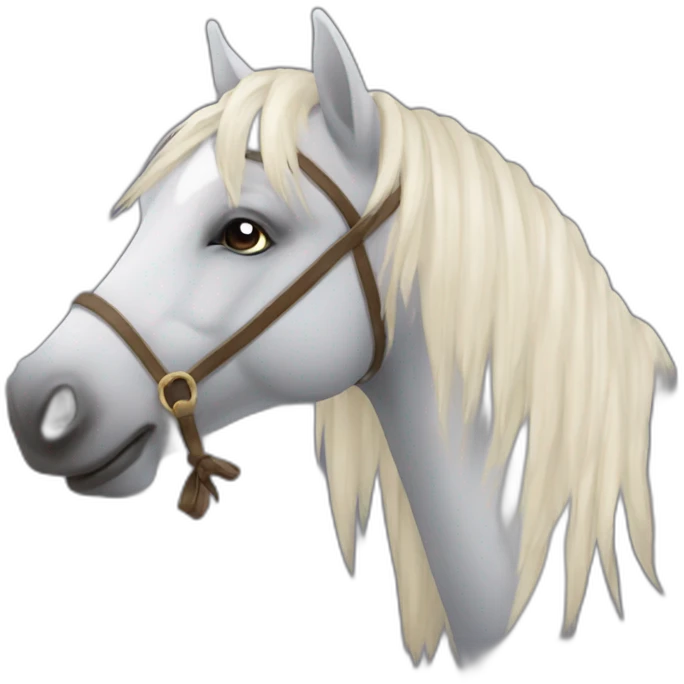 Un cheval qui fait des bisous  emoji