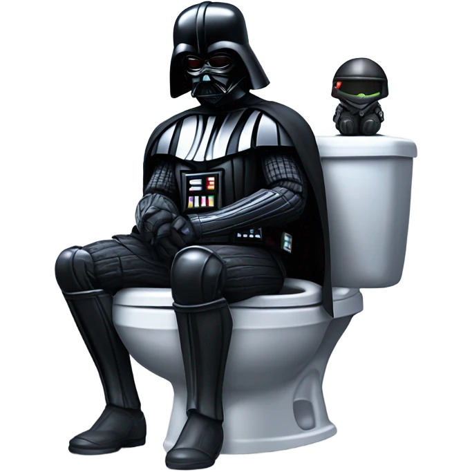Death Vader on toilet emoji