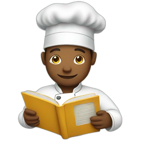 chef reading book emoji