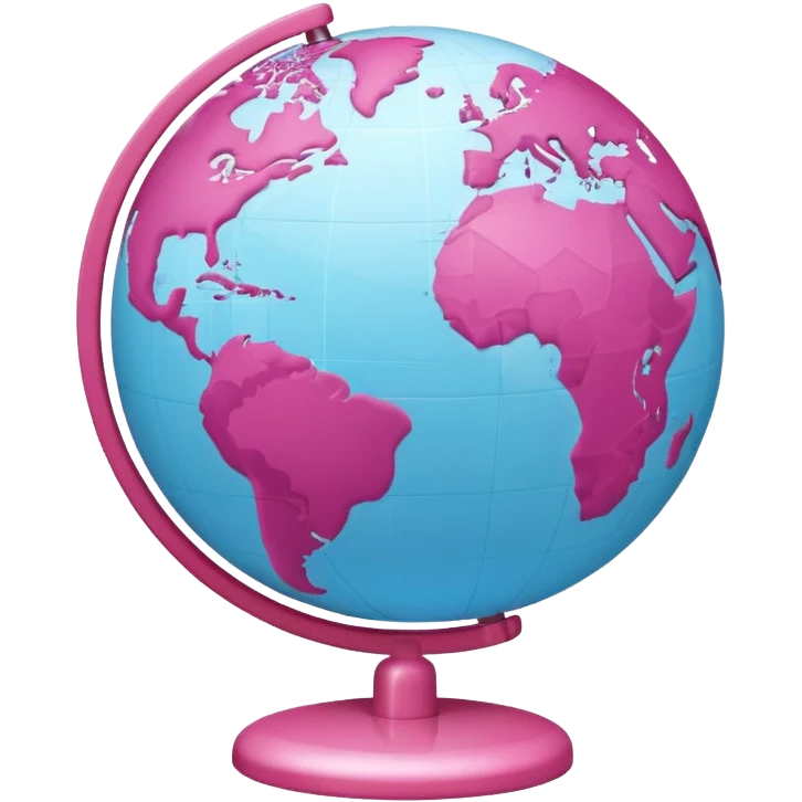 mix light pink dark pink and white girly globe with WWW in big letters under it.
It looks like an internet bar icon. emoji