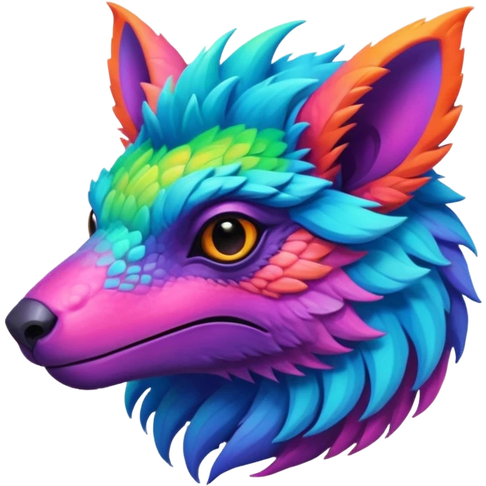 Dark vibrant pastel bright neon colorful edgy exotic painted Fakémon-Pokémon-Vernid-creature emoji
