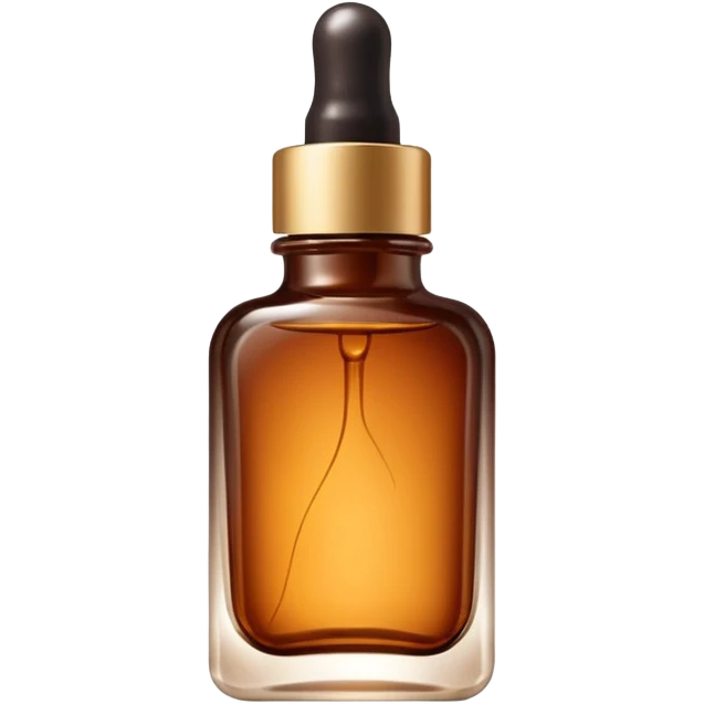 Organic cosmetic in a cristal brown bottle emoji