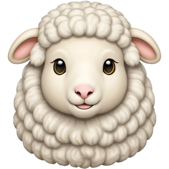 High resolution of A sheep emoji
