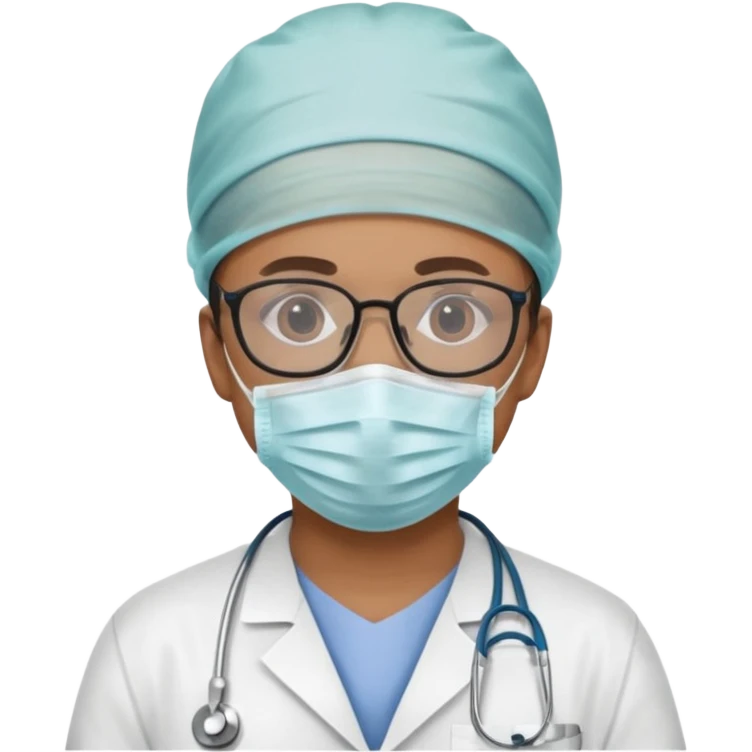 gözlüklü ameliyat doktoru emoji