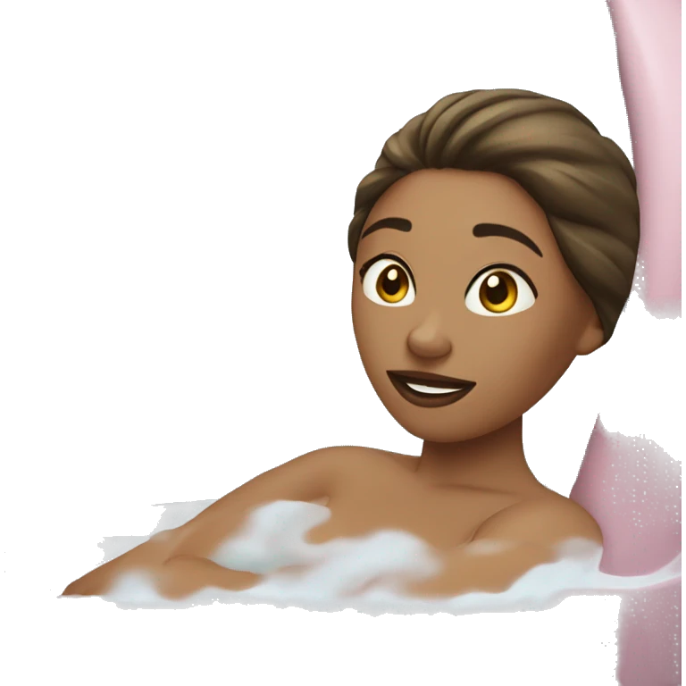 Mujer en jacuzzi emoji