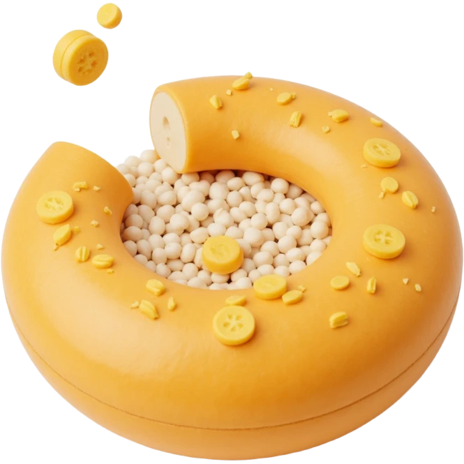 Ultra-detailed illustration of enzyme digestion: amylase breaking starch into sugars near a cell membrane. Clean white background, no text. Scientific but simple emoji
