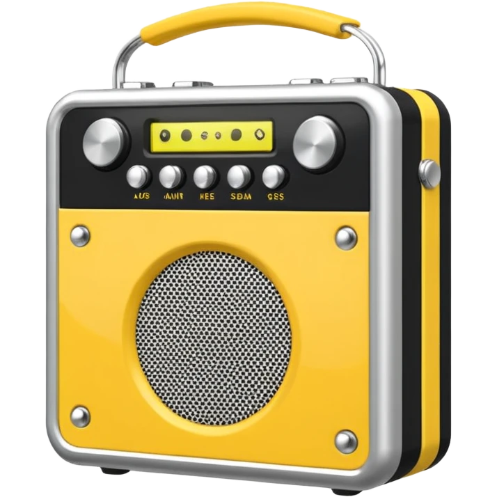 Portable Music Amplifier yellow emoji