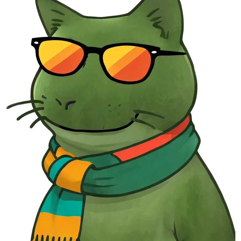 Cat with sunglasses emoji
