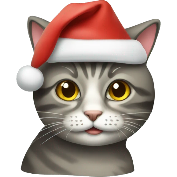 cat with christmas hat emoji
