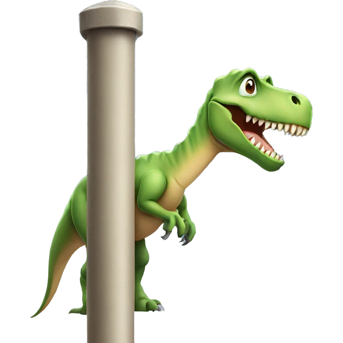 dinosaur on a pole vertically  emoji