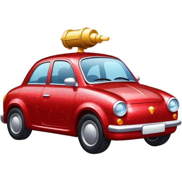 red glitter car emoji