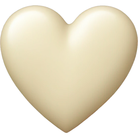 Heart cream color emoji
