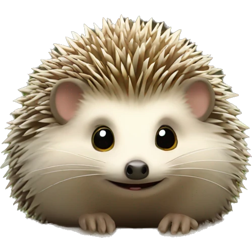 hedgehog landed emoji
