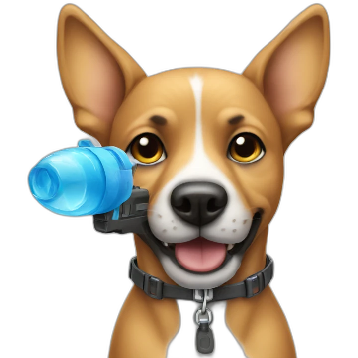 dog with water gun emoji