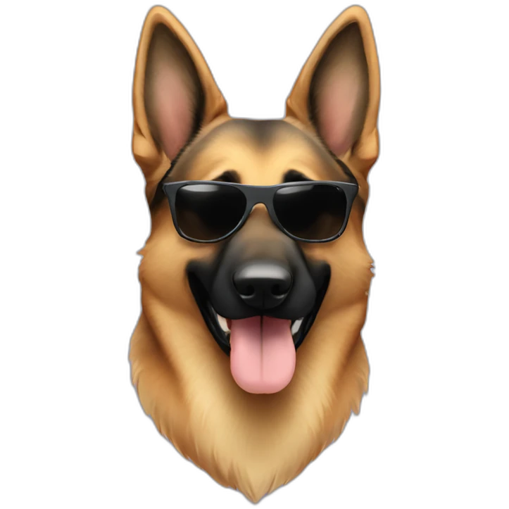 German shepherd with sunglasses  emoji