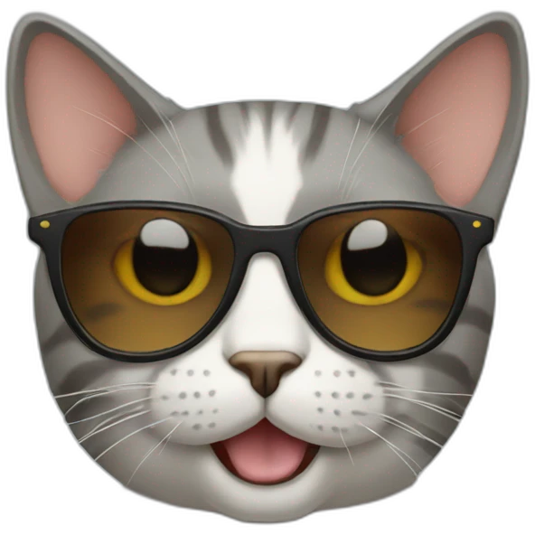 Cat with sunglasses emoji