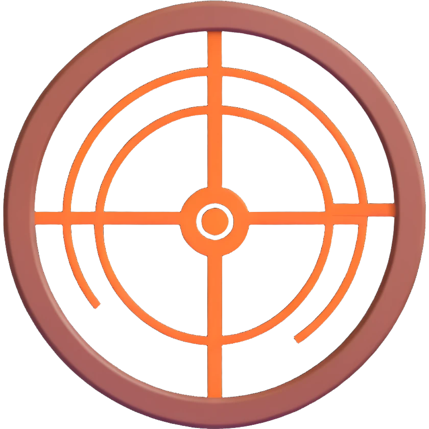 target reticle, sharp and clear, for PvP-focused emoji, modern emoji style, Rust-inspired details emoji