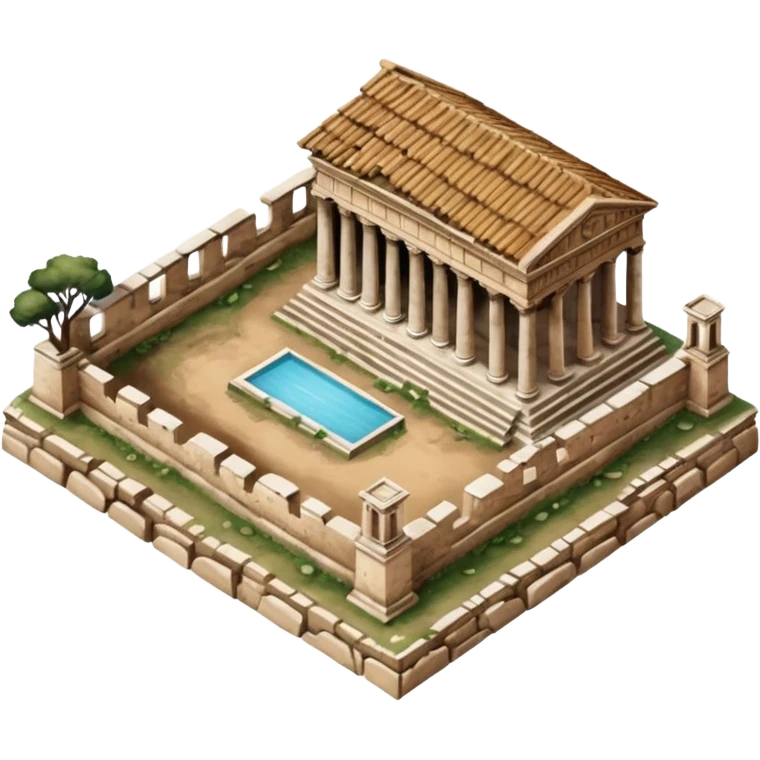 ancientr roman ruin rome 
no frame, no squared style, no square above
aereal view from up emoji
