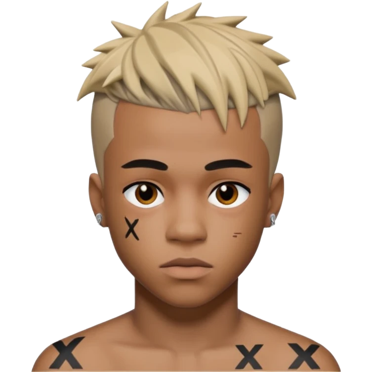 создай 3 д используя лицо XXXTENTANSION emoji