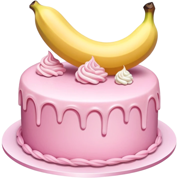 Pink banana cake  emoji