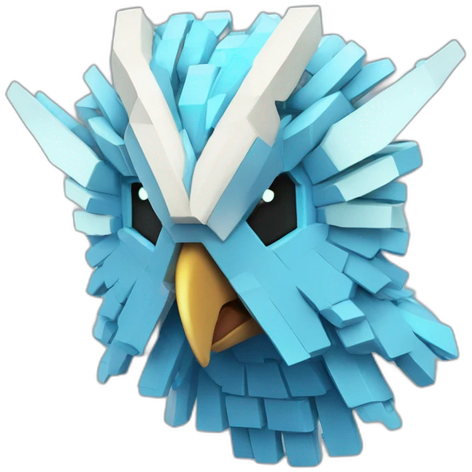 Minecraft Articuno Cyberpunk Head emoji