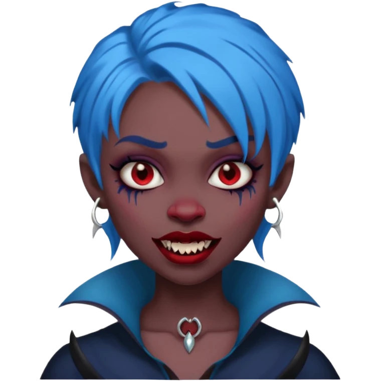 blue haired vampire black girl emoji