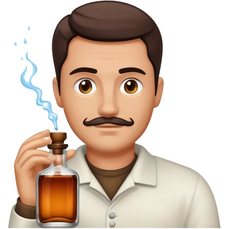 manly cologne, transparent glass emoji