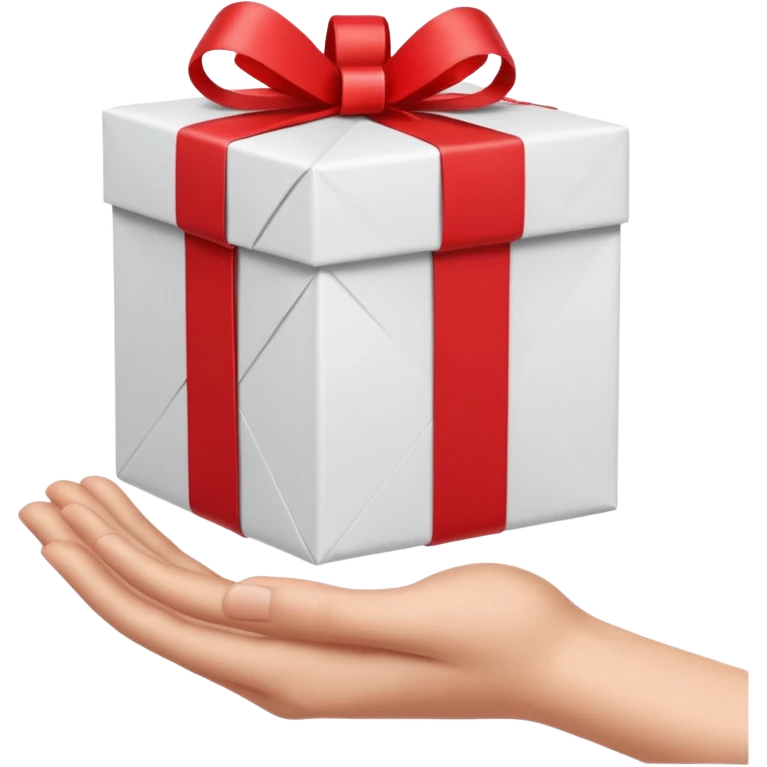 one hand extending a gift, simple, clear, no text emoji