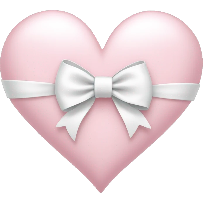 Light pink heart with white bow  emoji