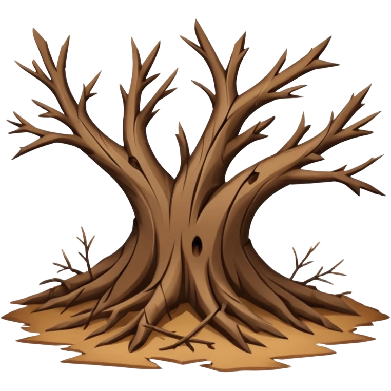 Broken Tree Branches pieces on the land emoji