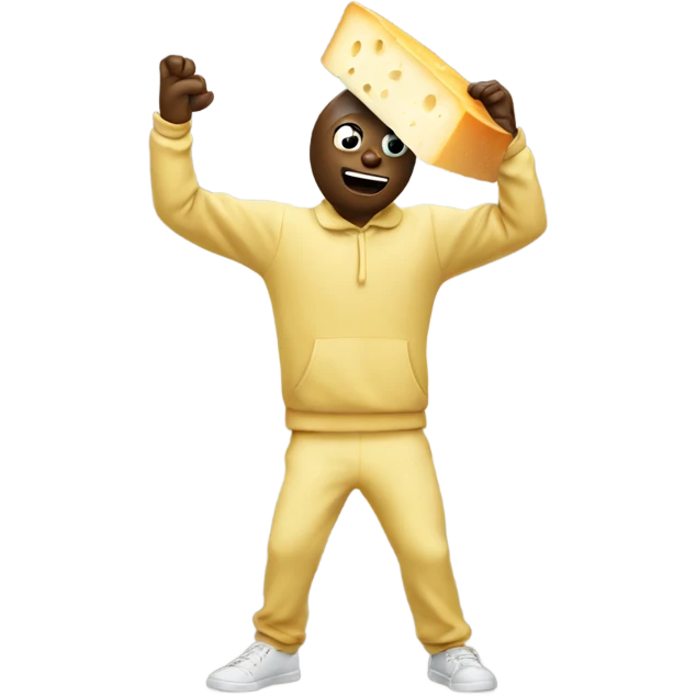 Cool cheese doing the dab emoji