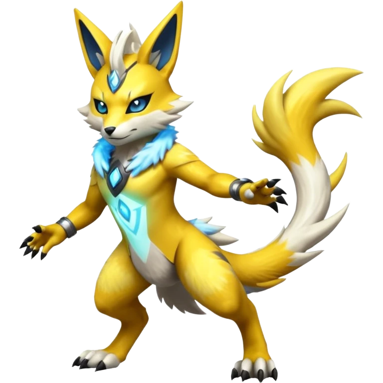  Futuristic Zeraora-Renamon-fusion (full body) emoji
