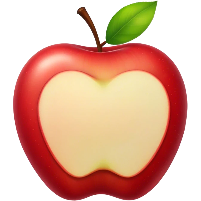 Funny apple emoji