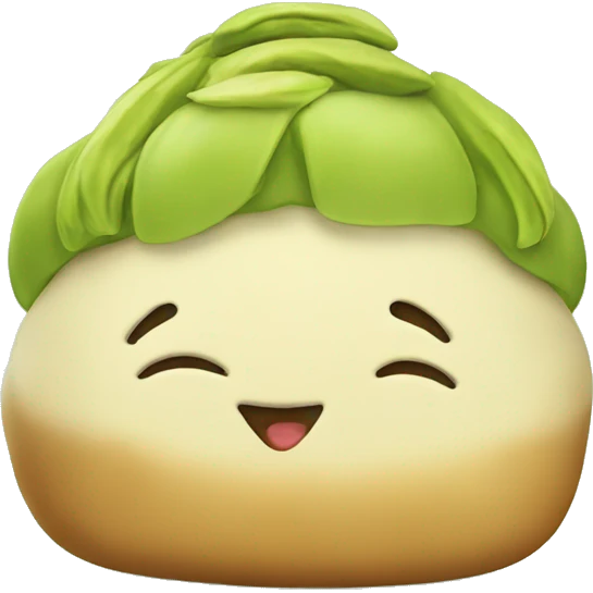 One pistachio bun emoji
