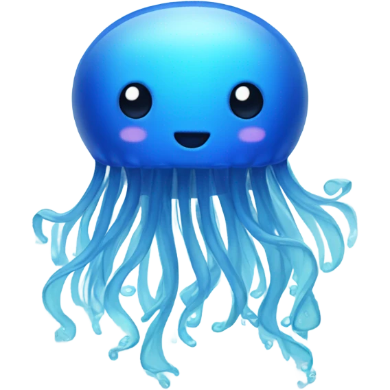 Blue jellyfish that exudes love and light emoji