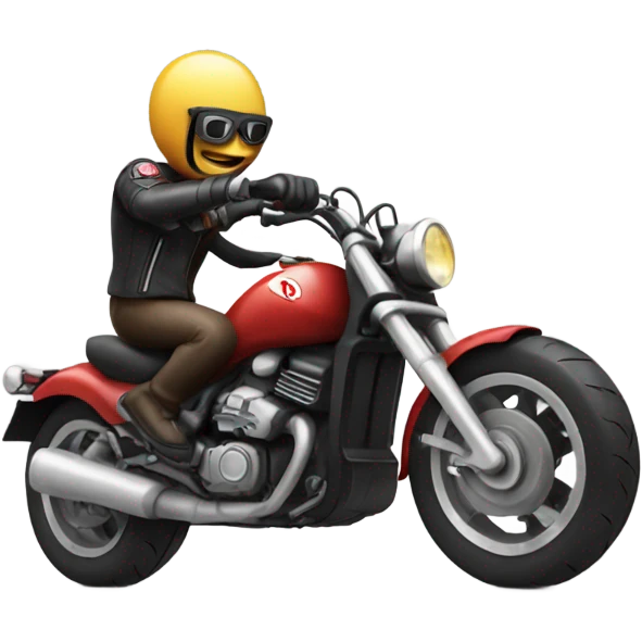 Motorcycle doing a wheelie emoji
