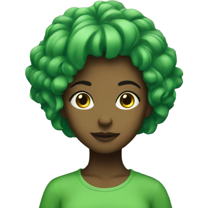 Green girl  emoji