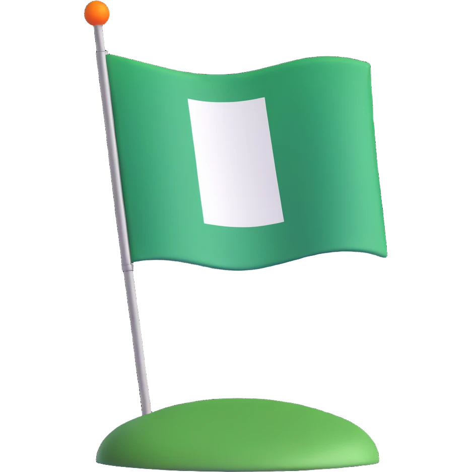Irish flag on a pole emoji