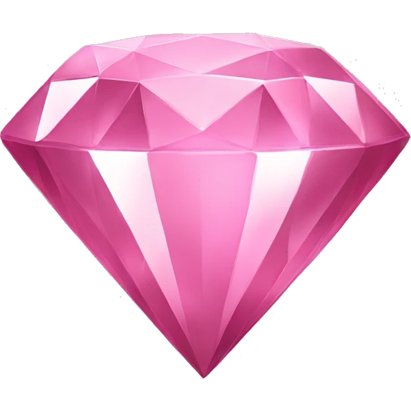 Cute shiny pink diamond emoji
