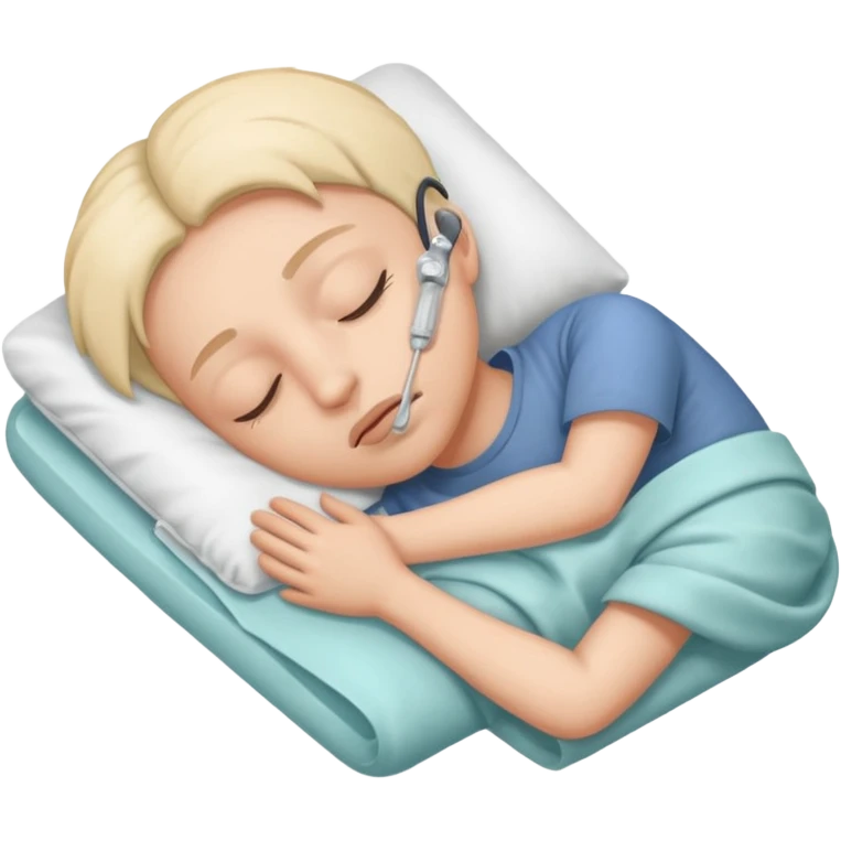 Intubated asleep emoji
