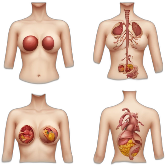 woman's abdomen art school scheme anatomy of body art emoji