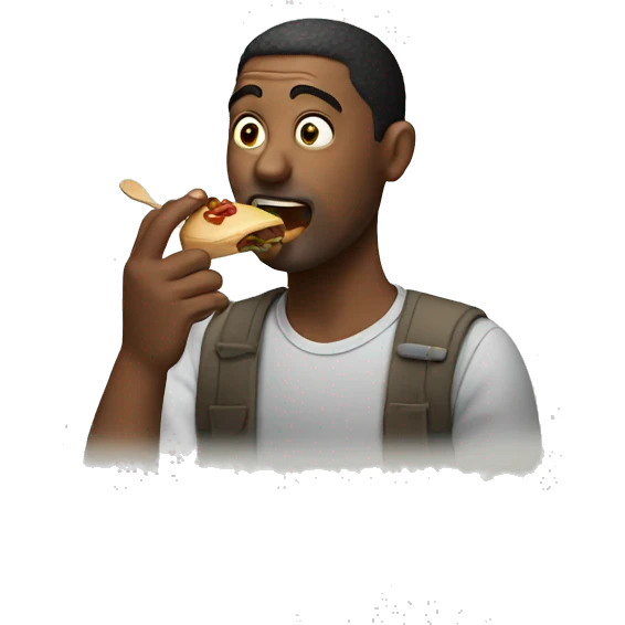 Man eating  emoji