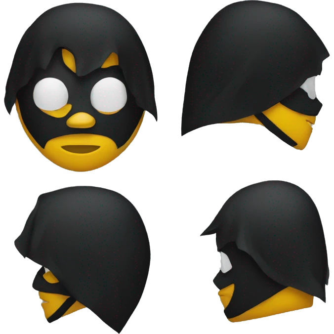 black masked face emoji