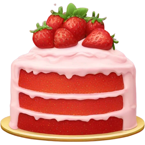 Strawberry cake  emoji