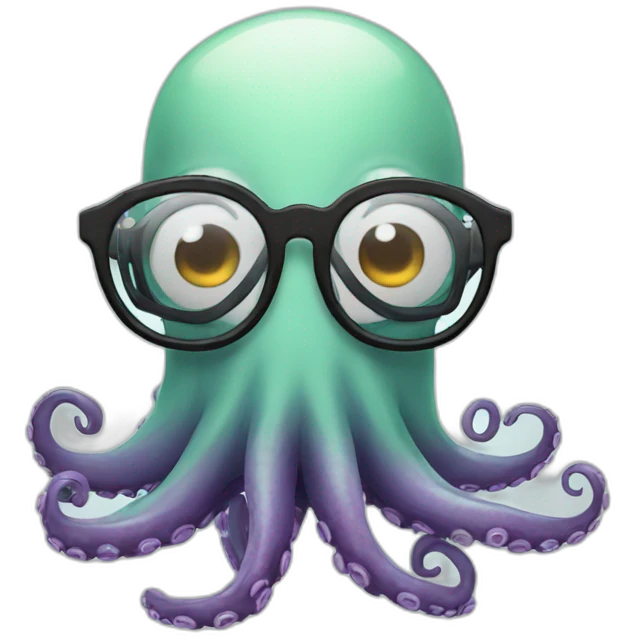 Octopus with glasses emoji