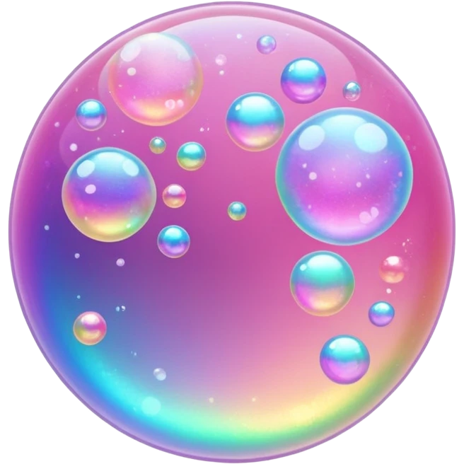 pink  bubbles glittter emoji