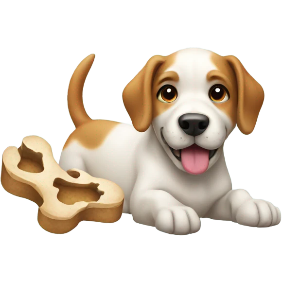 dog with a bone emoji