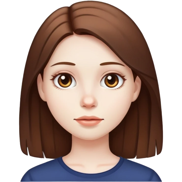 Girl with straight hair emoji