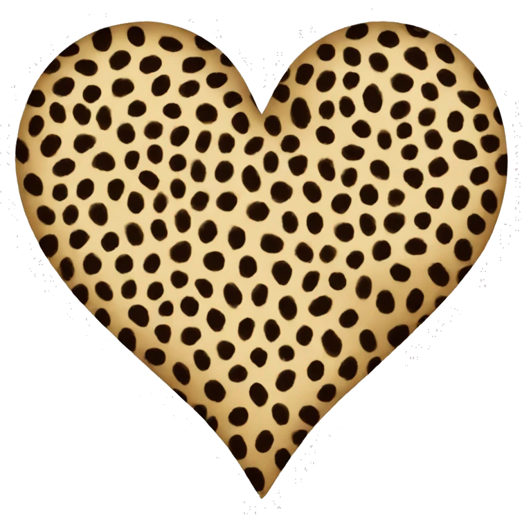 cheetah print heart emoji